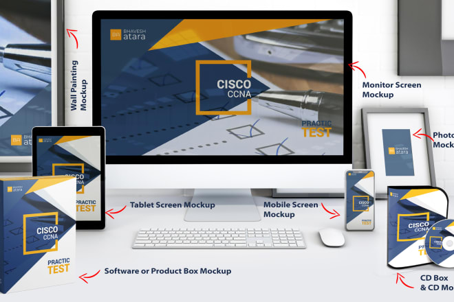 I will design digital product box, book cover, ebook, dvdcd, website mockup