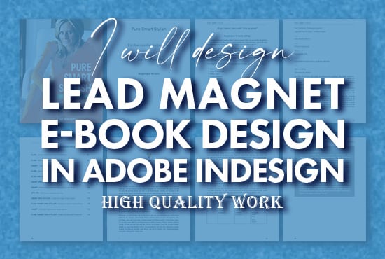 I will design ebook design and lead magnet design in adobe indesign