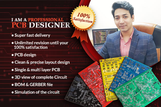 I will design electronic circuit, schematic and pcb layout