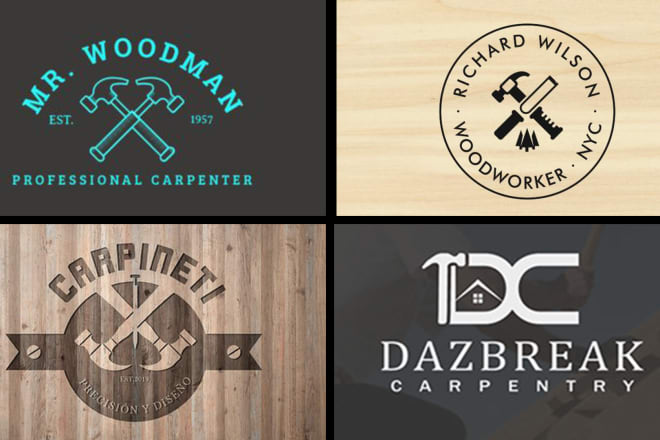 I will design elegant carpentry and wood work logo design