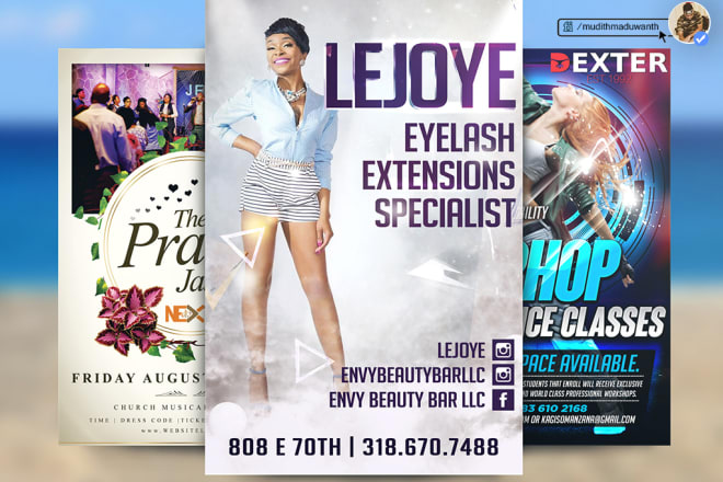 I will design event flyers and posters quick