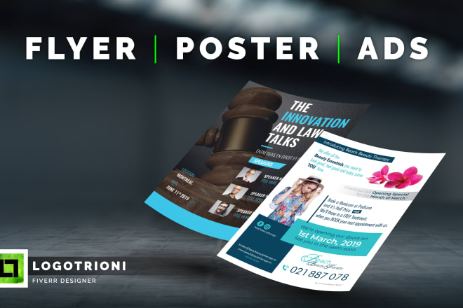 I will design eye catching flyer poster magazine ads in 24 hours