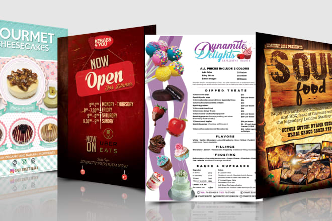 I will design food menu, flyer, poster, brochure or banner