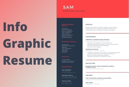 I will design infographic resume or CV to get you hired