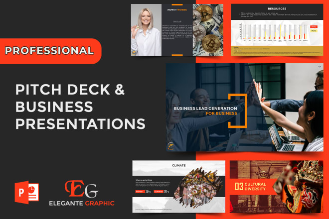 I will design investor pitch deck, infographic PPT presentation