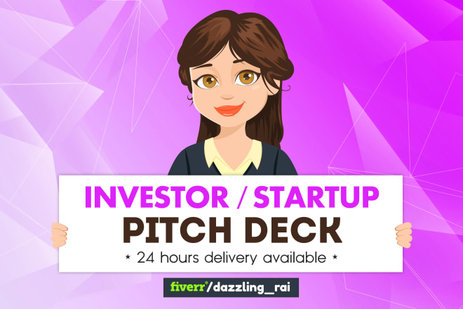 I will design investor pitch deck or startup pitch deck