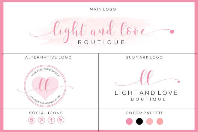 I will design lovely signature logo with branding package