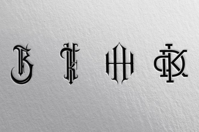 I will design modern minimalist monogram logo in 24hrs