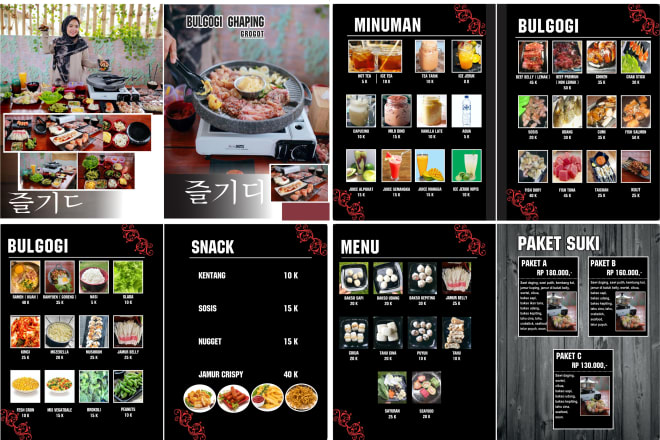 I will design modern restaurant menu, food menu, digital menu