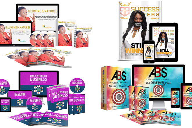 I will design online course ecover of 3d flat screen, book cover, box set, ebook bundle