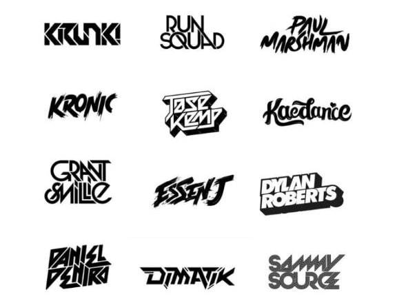 I will design outclass typography logo for dj, band or music