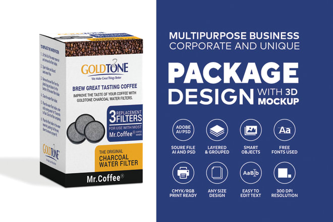 I will design packaging box with 3d mockup