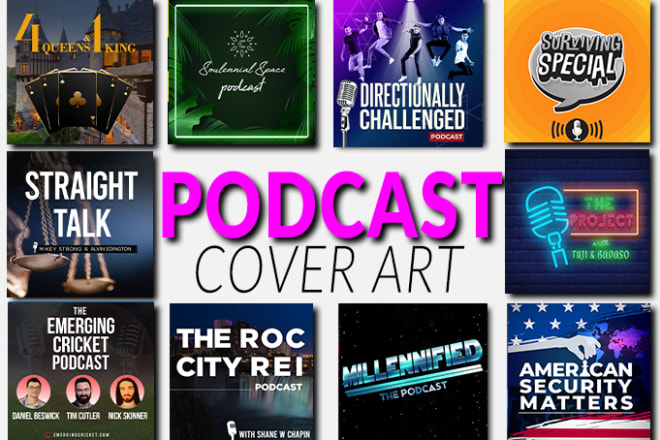 I will design podcast cover or podcast cover art