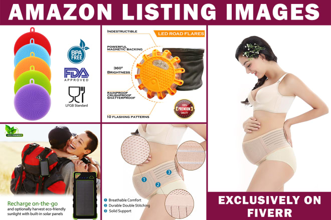 I will design professional amazon product listing images