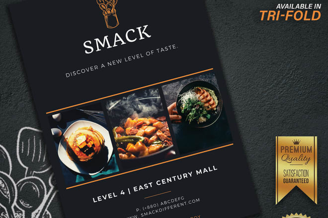 I will design professional restaurant menu design, flyer, brochure