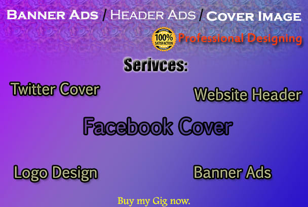 I will design professional website banner, header, cover, ads