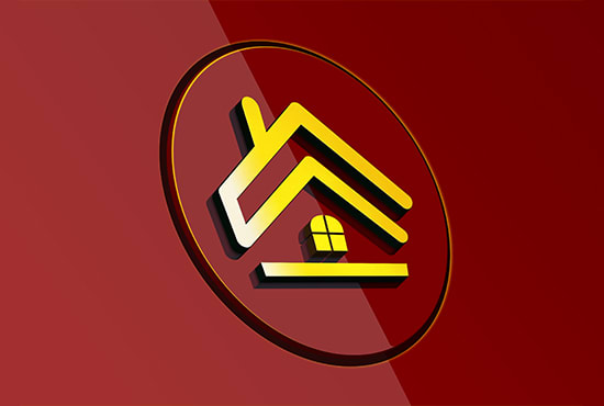I will design real estate logo with free business card design