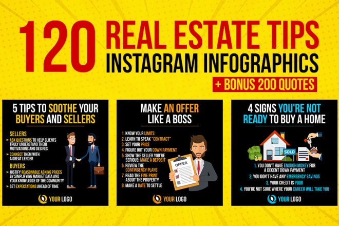 I will design real estate tips infographics for instagram