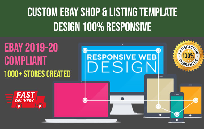 I will design responsive professional ebay store and listing template