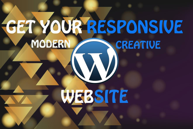 I will design responsive wordpress web design