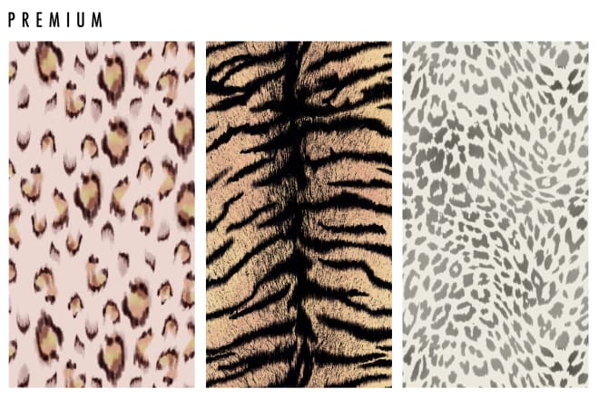 I will design seamless animal print textile patterns