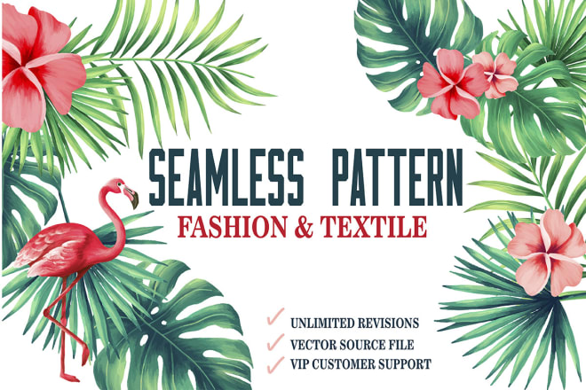 I will design seamless pattern, textile prints, pattern design