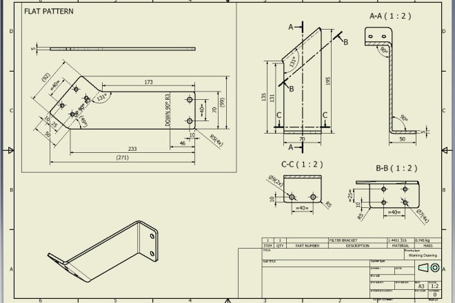 I will design sheet metal and create drawing to manufacture