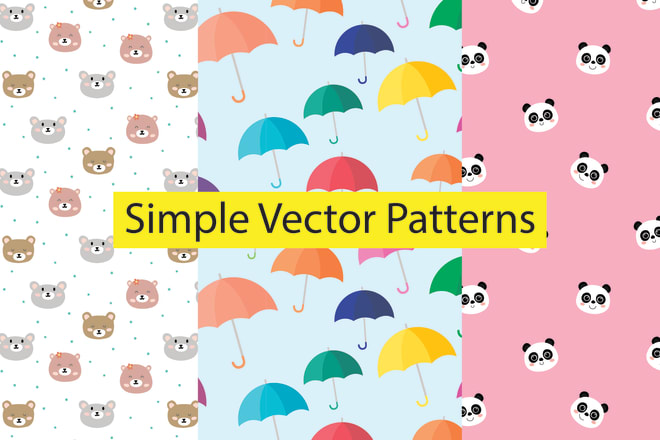 I will design simple vector repeat patterns for anything