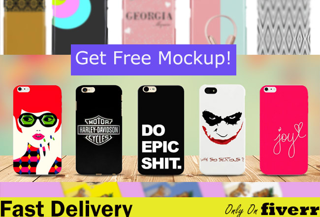 I will design trendy phone case with free mockup