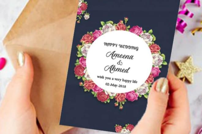 I will design wedding and party invitation cards