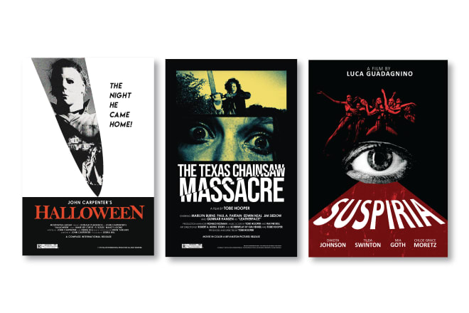 I will design your classic, vintage, horror, movie poster