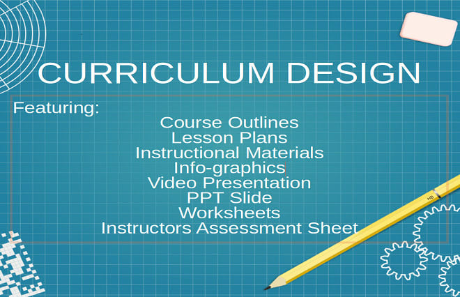 I will develop a curriculum, outline, lesson plan, guide, PPT