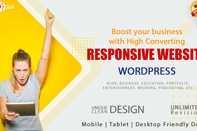 I will develop a responsive wordpress website with basic SEO
