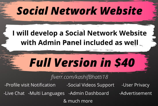 I will develop a social network platform