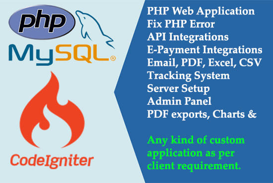 I will develop php web application, php software, fix php error