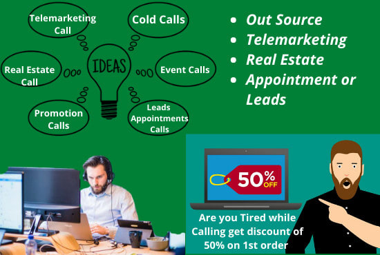 I will do 100 cold calls telemarketing for you order now