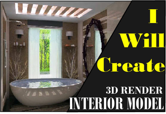 I will do a 3d interior render model for you