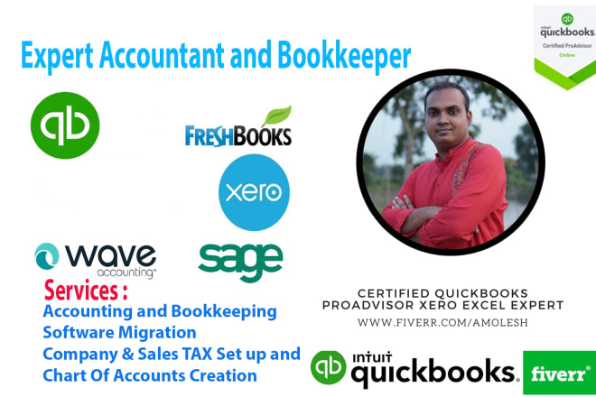 I will do accounting and bookkeeping using quickbooks online xero excel
