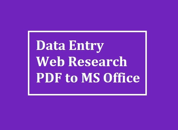 I will do accurate data entry and internet research for you