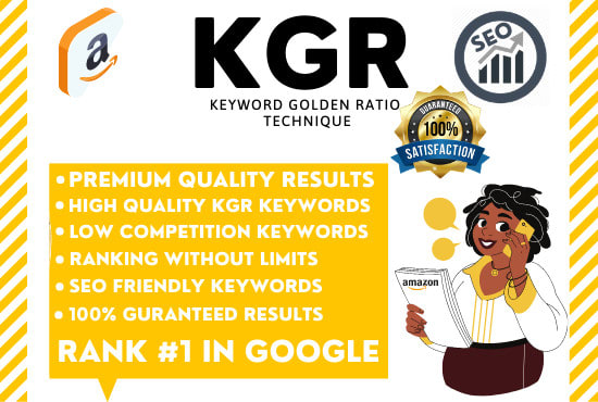 I will do amazon affiliate with kgr keyword golden ratio research seo