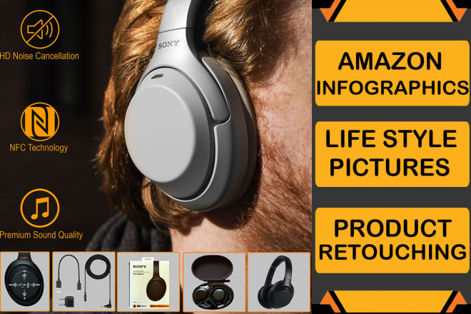 I will do amazon product photo editing or any infographic design