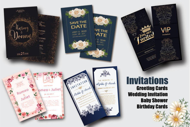 I will do any party, event, business invitation,post card or voucher design