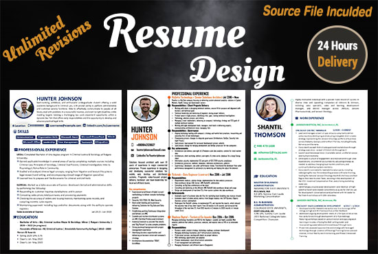 I will do best infographic cv resume design
