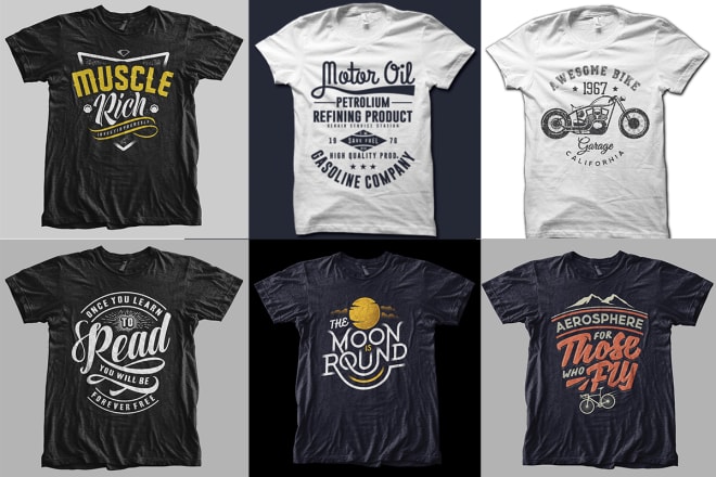 I will do bulk custom typography t shirt, printable t shirt design