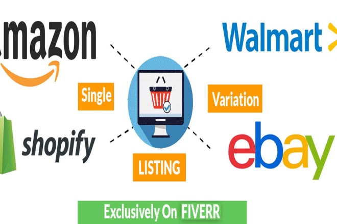 I will do bulk product listing on ebay, amazon, walmart, shopify