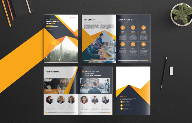 I will do company profile business brochure design