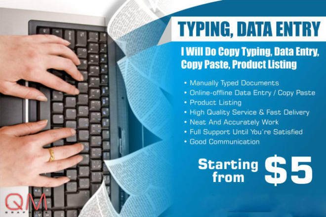 I will do data entry and typing in 24 hours