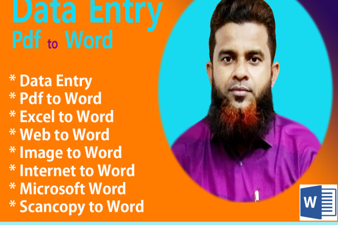 I will do data entry with convert files from pdf to word