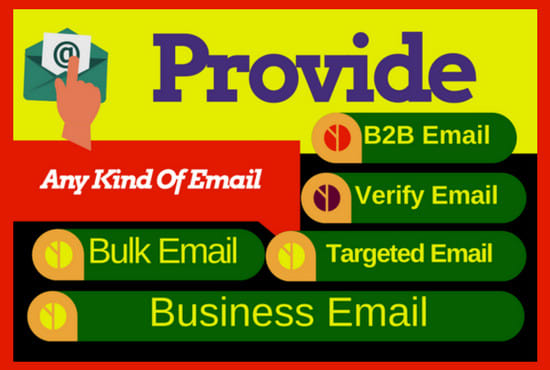 I will do email collection, provide bulk email blast, targeted email