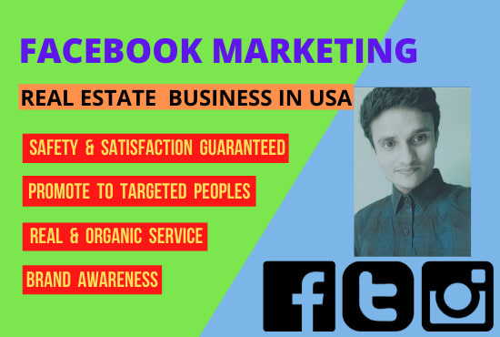 I will do facebook marketing for real estate business in USA